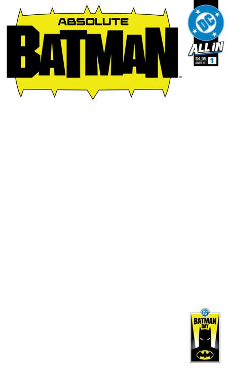BATMAN DAY 2025 - ABSOLUTE BATMAN #1 CVR C BLANK VAR