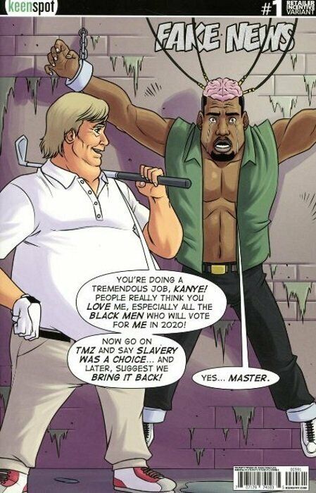 TRUMPS TITANS VS DARK DONALDS MENTAL #1 CVR I KANYE INCENTIVE VARIANT KEENSPOT