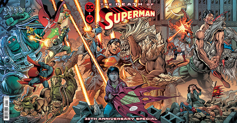 DEATH OF SUPERMAN 30TH ANNIVERSARY SPECIAL #1 CVR A JURGENS GATEFOLD COVER