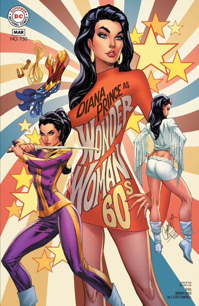 WONDER WOMAN #750 1960S J SCOTT CAMPBELL VARIANT DC COMICS