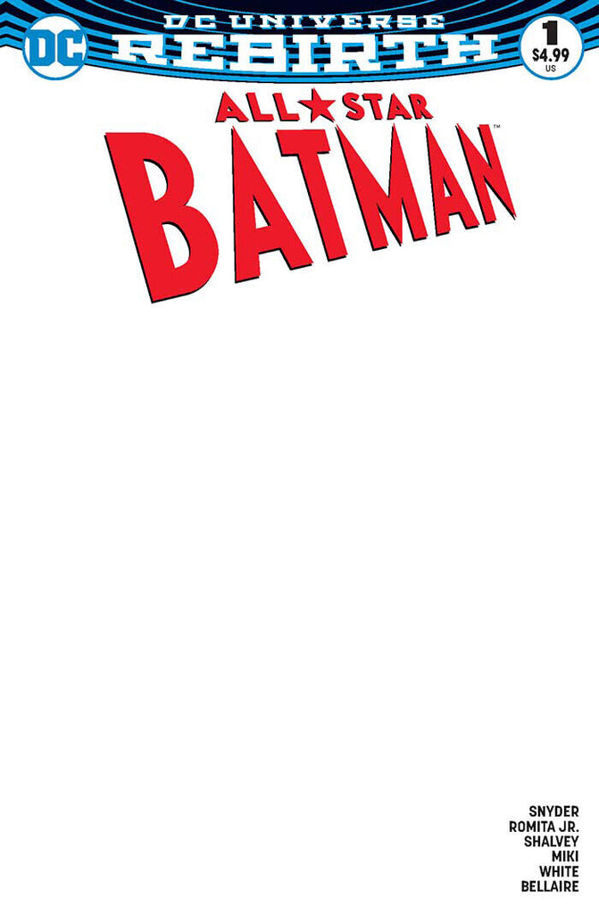 ALL STAR BATMAN #1 BLANK VAR ED