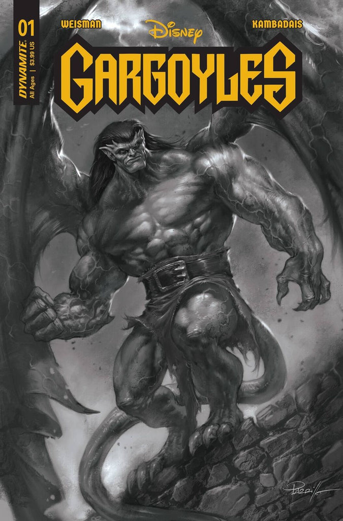 GARGOYLES #1 CVR 1:10 PARRILLO B&W DYNAMITE