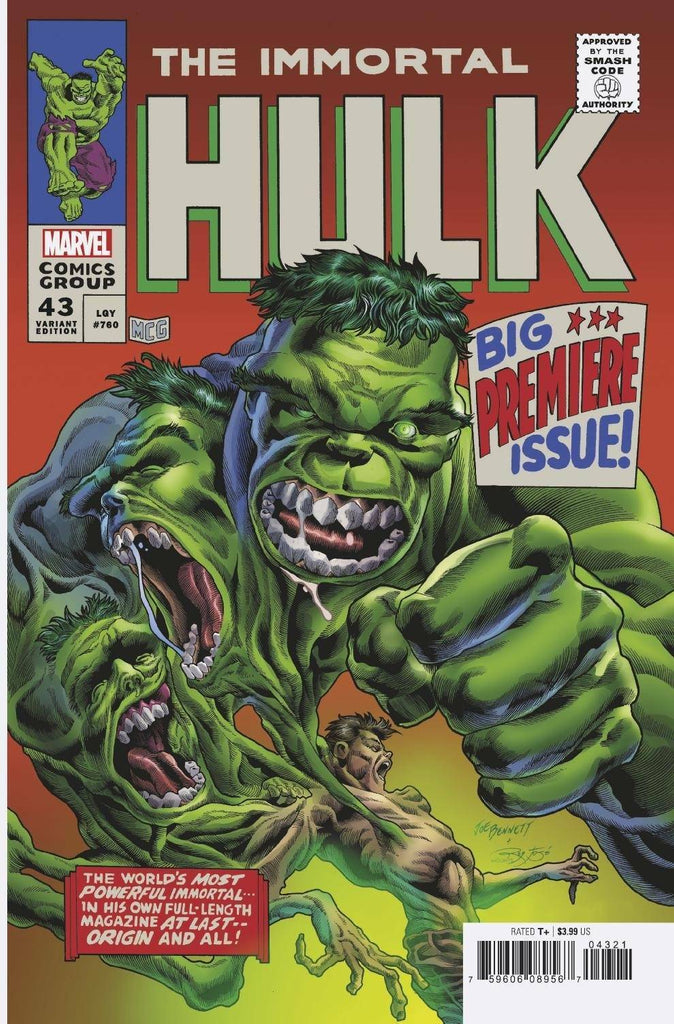 IMMORTAL HULK #43 BENNETT HOMAGE VARIANT MARVEL COMICS RECALLED ERROR 1ST PRINT