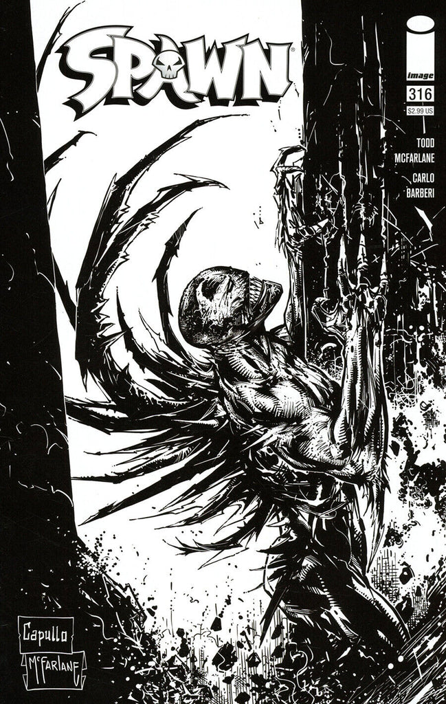 SPAWN #316 CVR D CAPULLO & MCFARLANE B&W