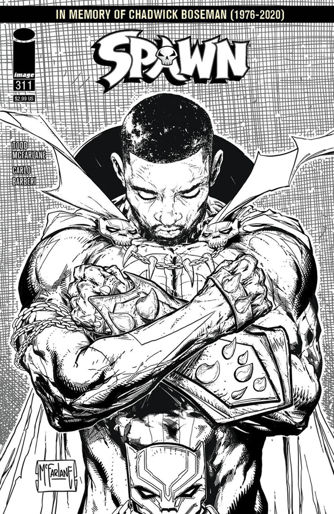 SPAWN #311 BOSEMAN TRIBUTE B&W VARIANT