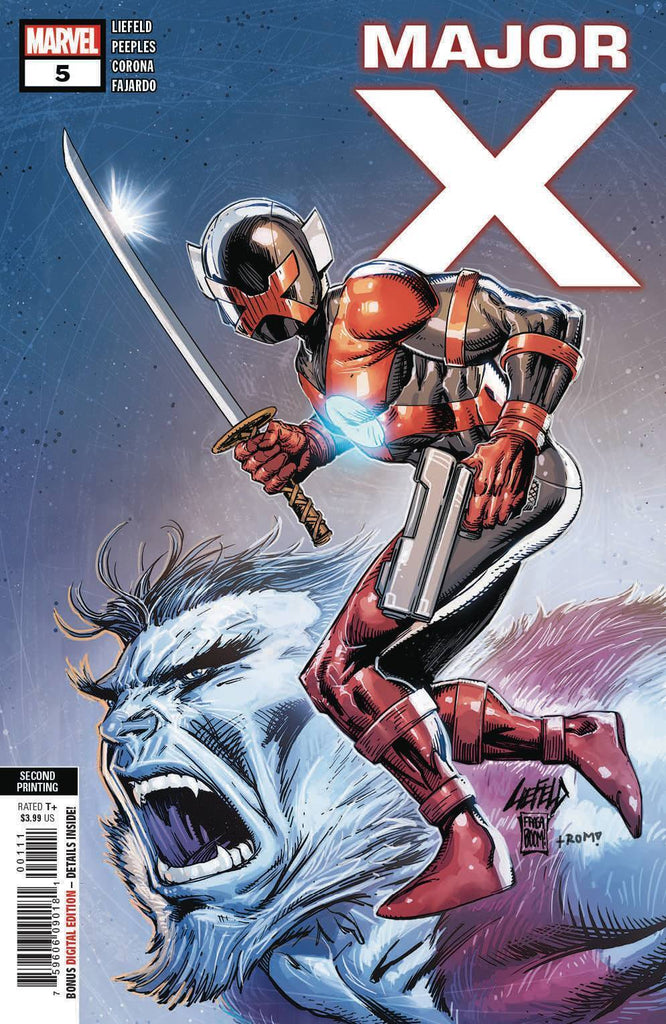 MAJOR X #5 (OF 6) 2ND PRINT LIEFELD VAR