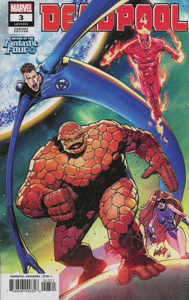 DEADPOOL #3 LIEFELD RETURN OF FANTASTIC FOUR VARIANT "A4"