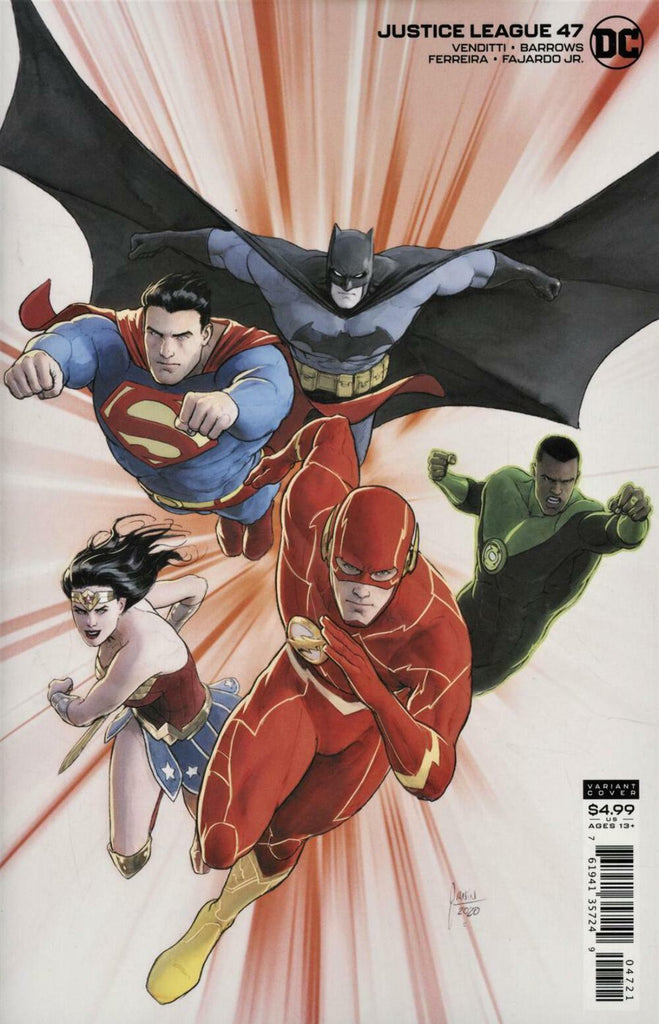 JUSTICE LEAGUE #47 CARD STOCK MIKEL JANIN VAR ED