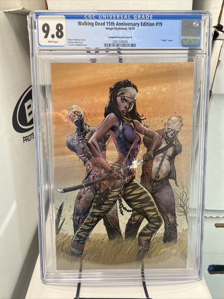 WALKING DEAD #19 15TH ANNIV J SCOTT CAMPBELL VARIANT SET CGC 9.8 NM/MT