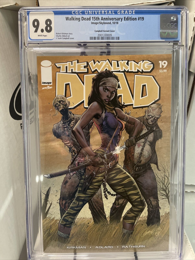 WALKING DEAD #19 15TH ANNIV J SCOTT CAMPBELL VARIANT SET CGC 9.8 NM/MT