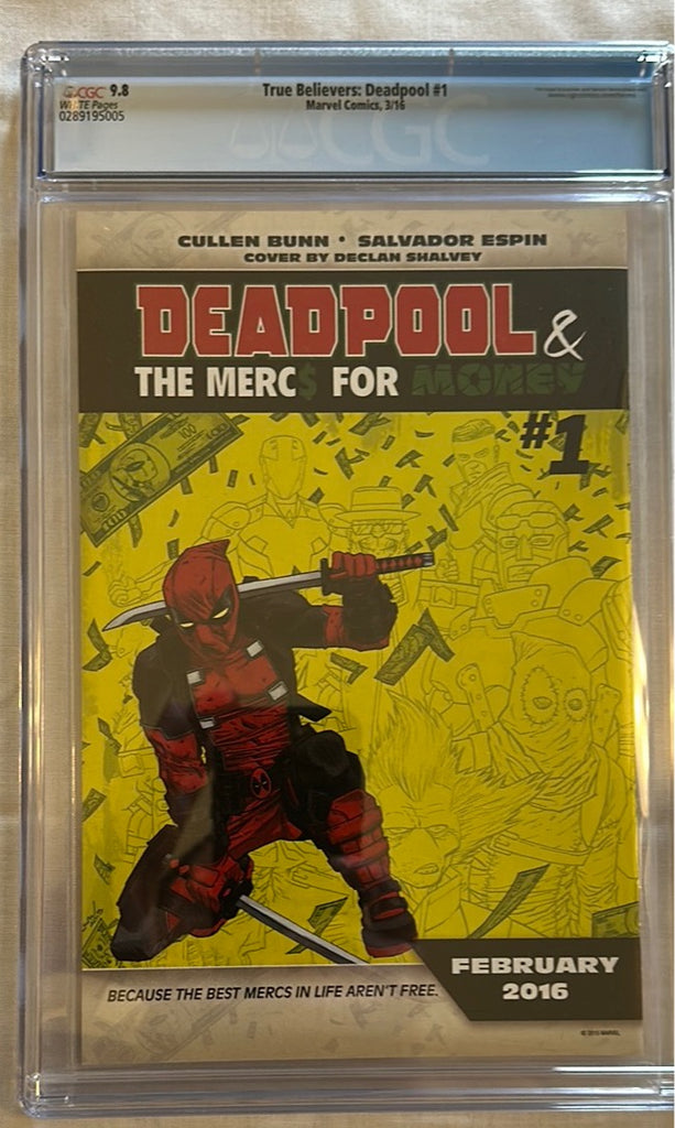 True Believers Deadpool #1: REPRINT New Mutants #98 CGC 9.8 2016